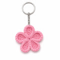 Pretty Pink Crochet Flower Keychain